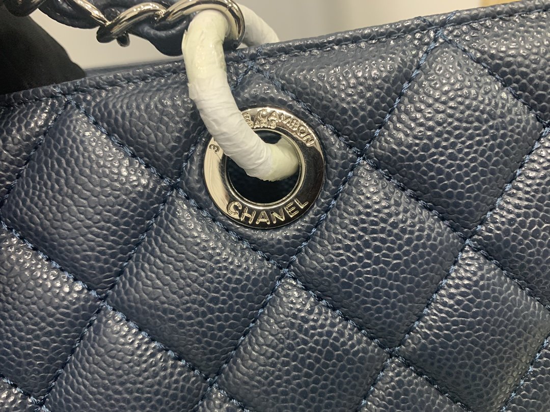 Chanel Tote Bag Spring Collection Silver Hardware 33cm Blue