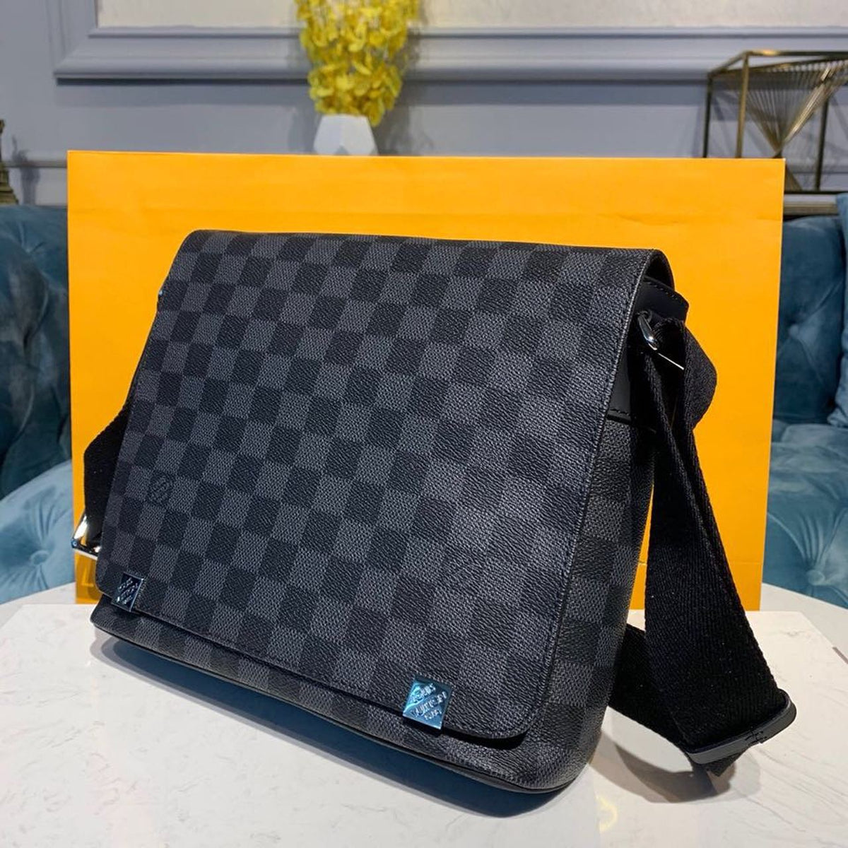 Louis Vuitton District PM Bag 25cm Damier Graphite Canvas Spring/Summer Collection N41028, Black