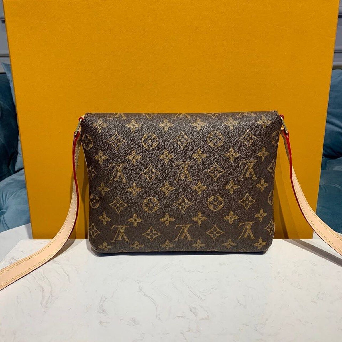 Louis Vuitton Musette Tango Shoulder Bag 26cm Monogram Canvas Spring/Summer Collection M51257, Brown