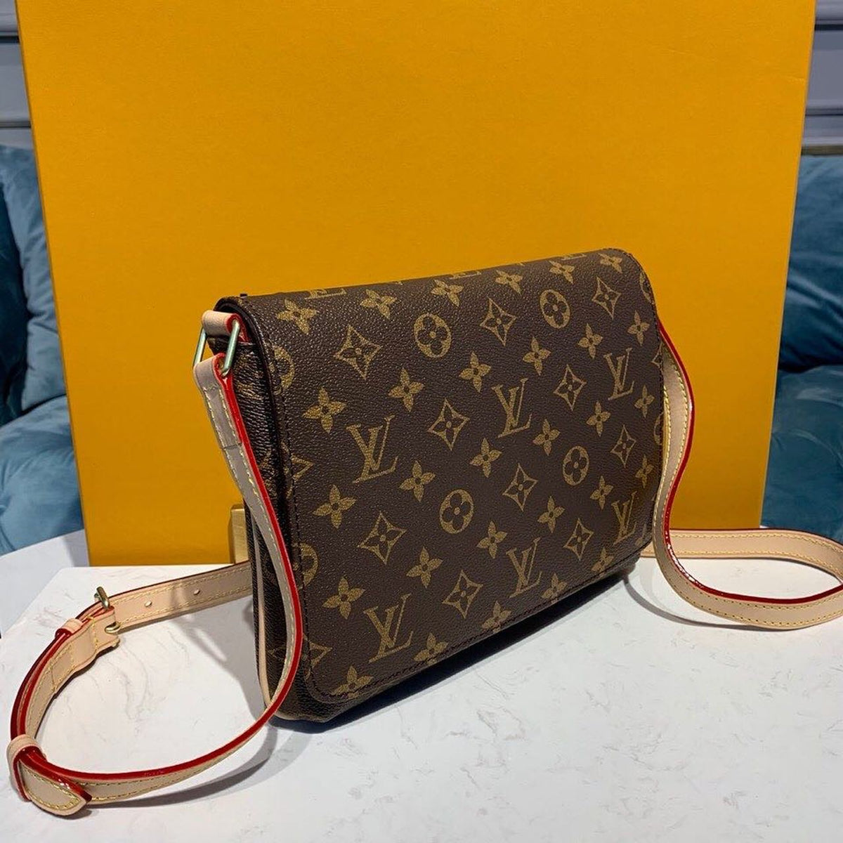 Louis Vuitton Musette Tango Shoulder Bag 26cm Monogram Canvas Spring/Summer Collection M51257, Brown