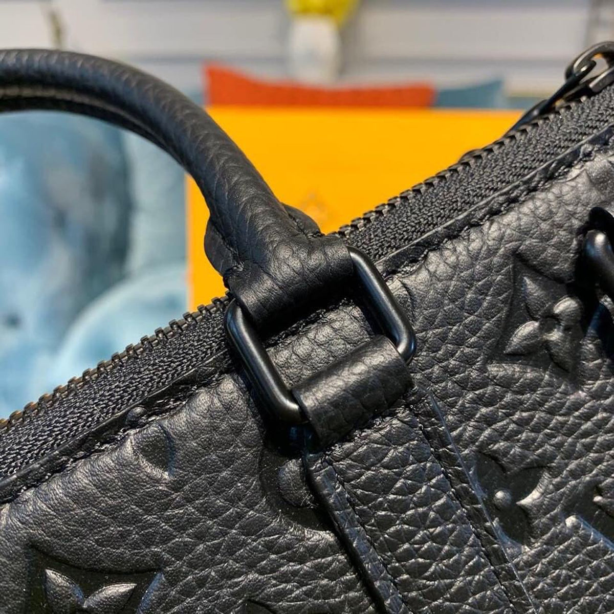 Louis Vuitton Mens Briefcase Runway Bag 28cm Monogram Empreinte Spring/Summer Collection M44476, Black