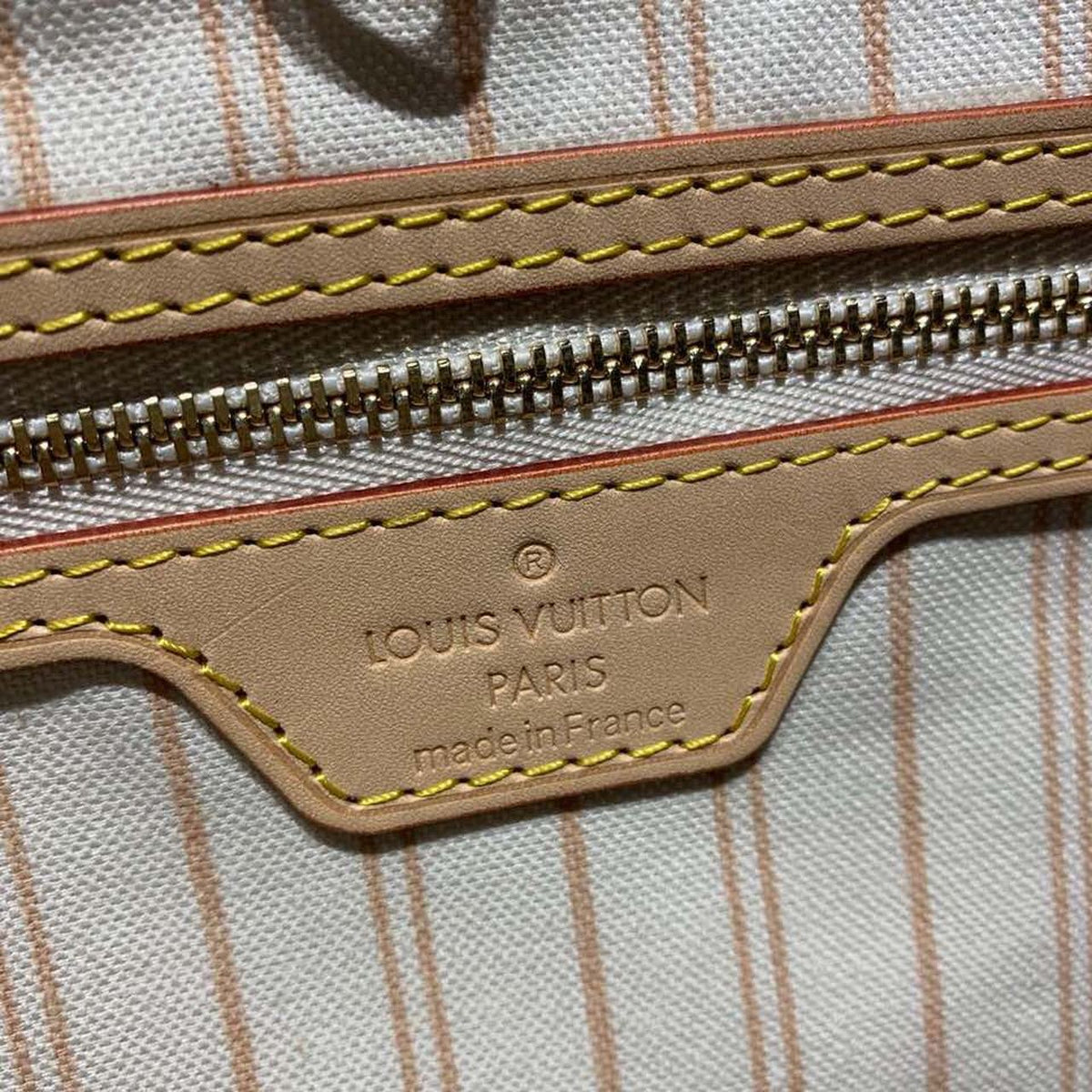 Louis Vuitton Neverfull GM Bag 40cm Damier Azur Canvas Fall/Winter Collection N41360, Beige