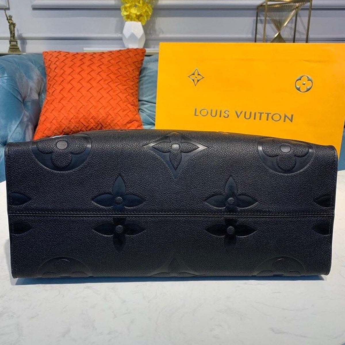 Louis Vuitton OnTheGo Bag 42cm Monogram Empreinte Canvas M44570 Black