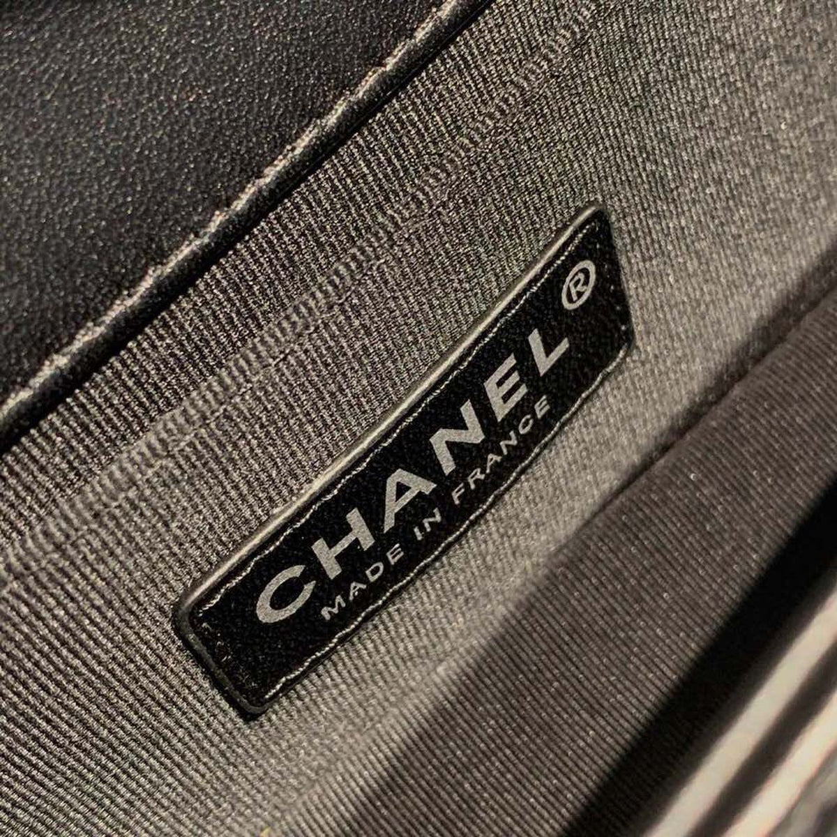 Chanel Quilted Boy Bag 20cm Lambskin Leather Antique Silver Hardware Fall/Winter Act 1 Collection Black