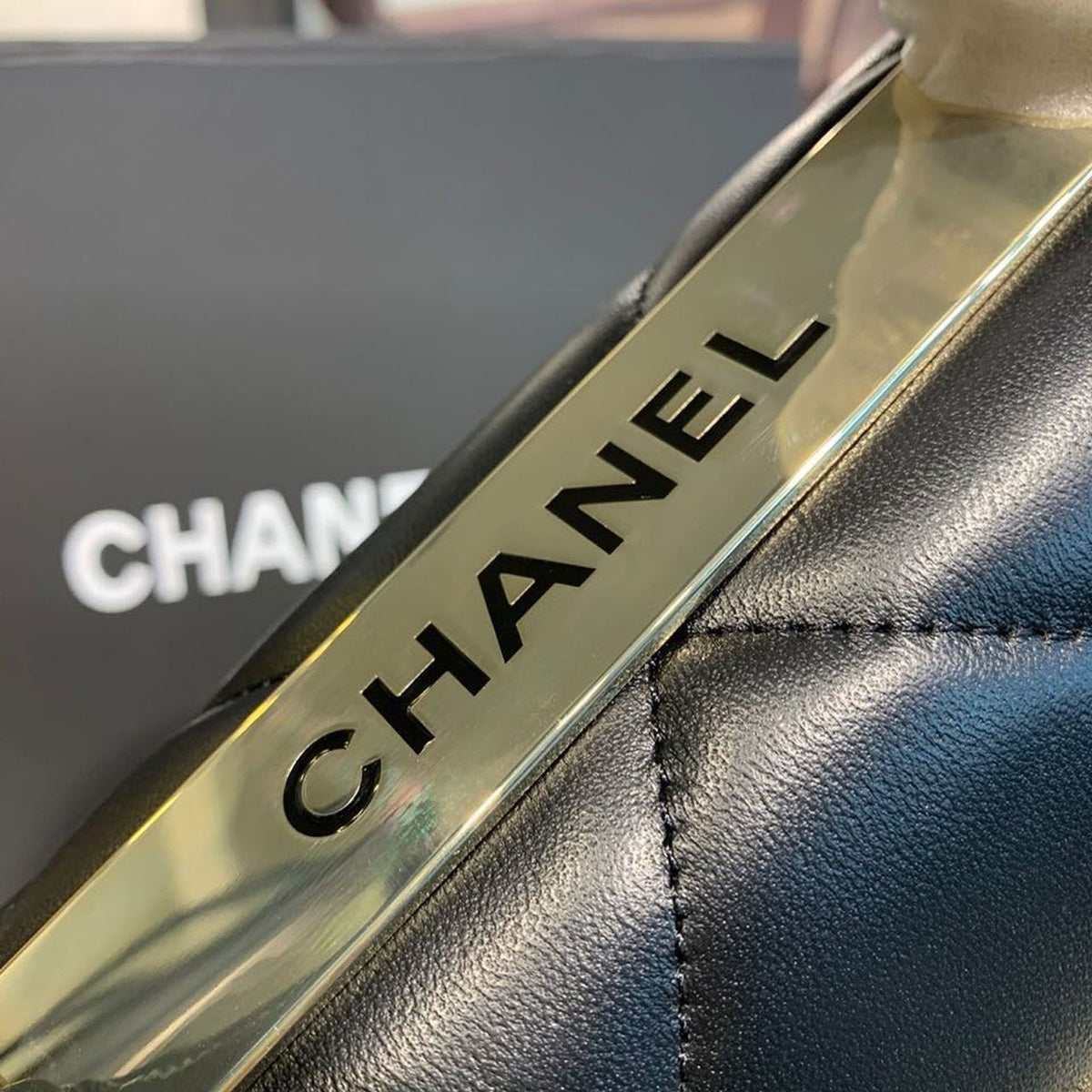 Chanel Trendy CC Quilted Bag 30cm Lambskin Leather Gold Hardware Spring/Summer Act 1 Collection, Black