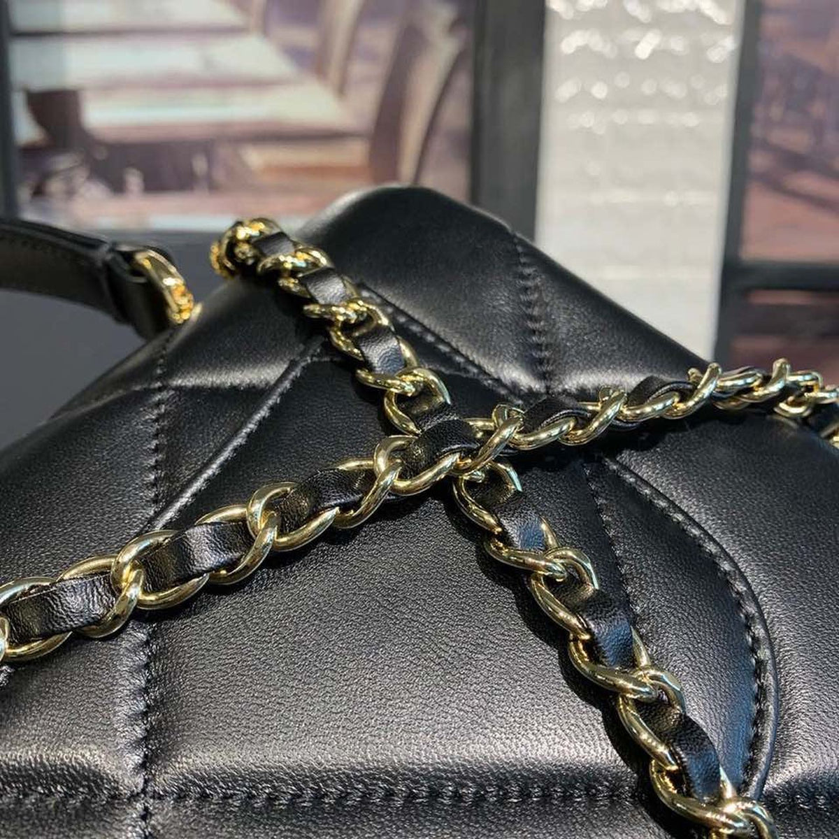 Chanel Trendy CC Quilted Bag 30cm Lambskin Leather Gold Hardware Spring/Summer Act 1 Collection, Black