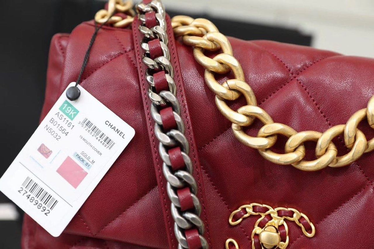 Chanel 19 Flap Bag 26cm Goatskin Leather Spring/Summer Act 1 Collection, Bordeaux