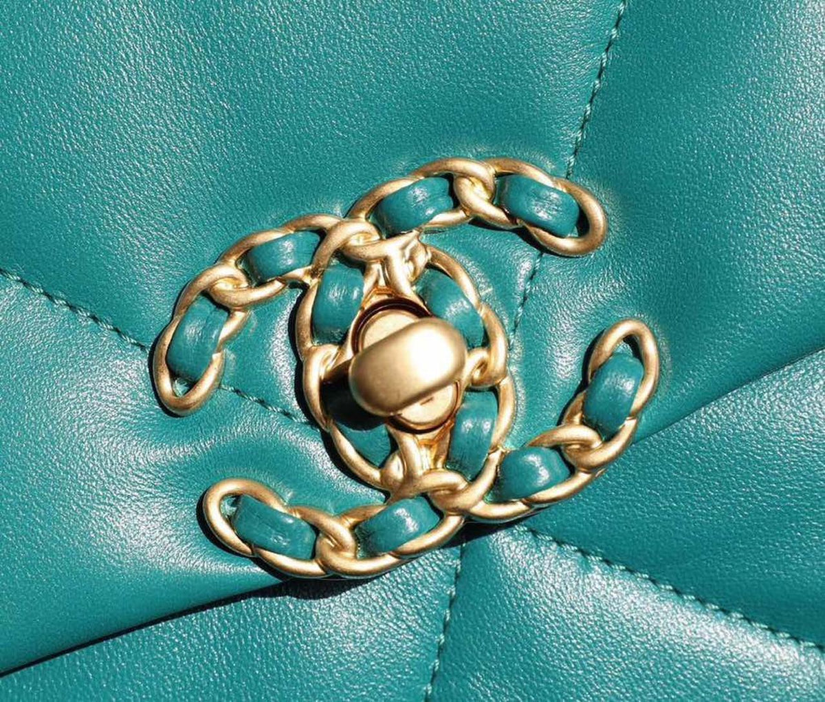 Chanel 19 Flap Bag 26cm Goatskin Leather Spring/Summer Act 1 Collection, Teal