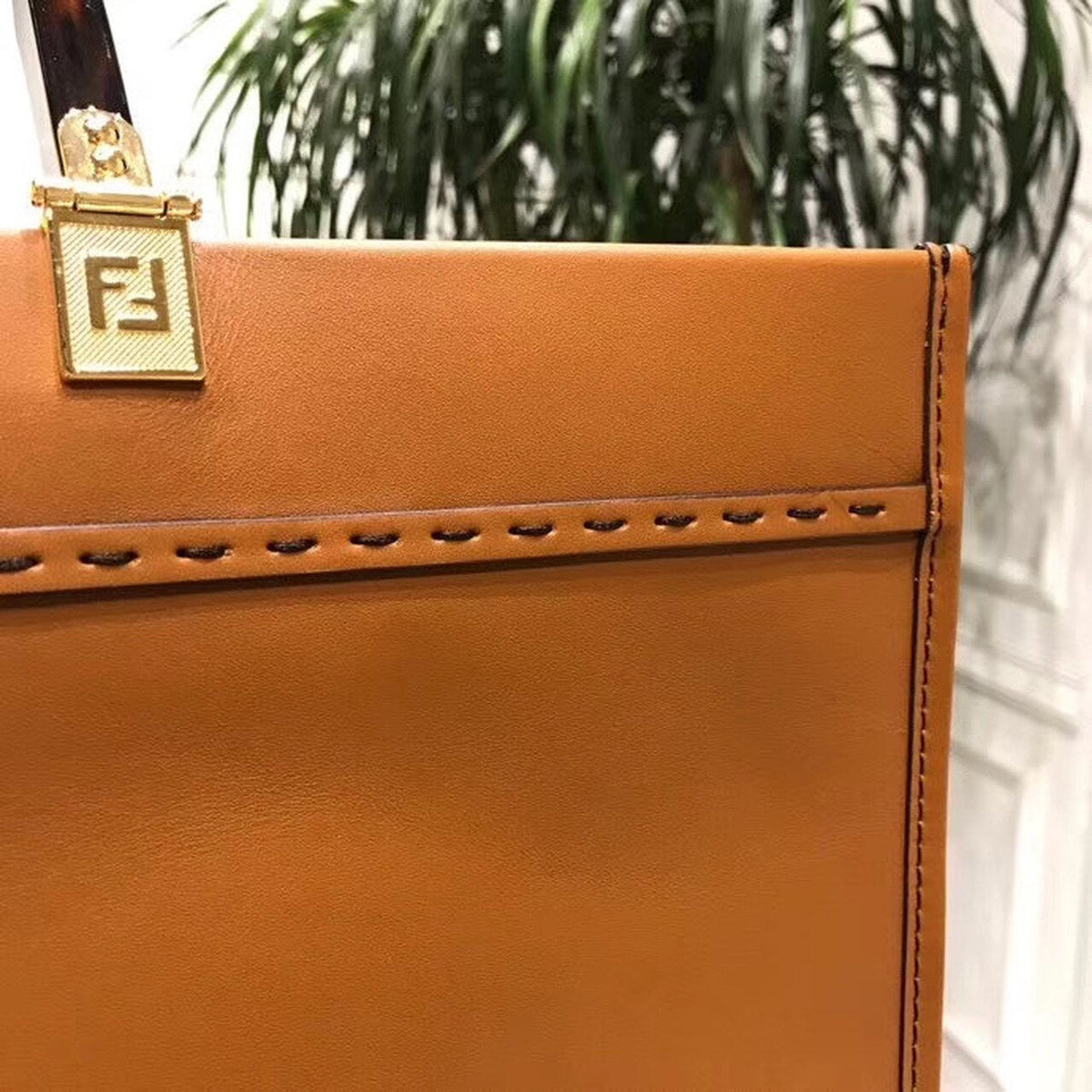 Fendi Sunshine Shopper Tote Bag 40cm Calfskin Leather Spring/Summer Collection, Brown