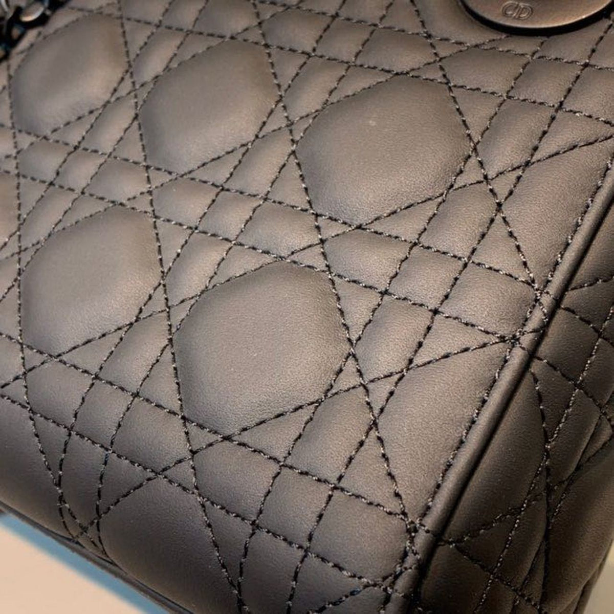 Christian Dior Mini Lady Dior Bag 18cm with Chain Matte Hardware Lambskin Leather Spring/Summer Collection, Black