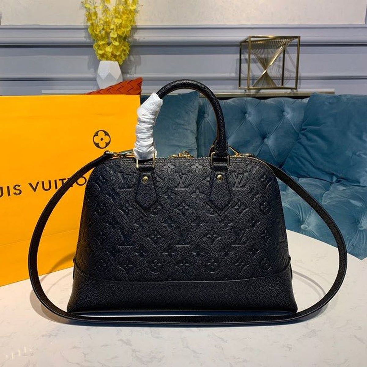 Louis Vuitton Neo Alma Bag 32cm Monogram Empreinte Canvas M44832 Black