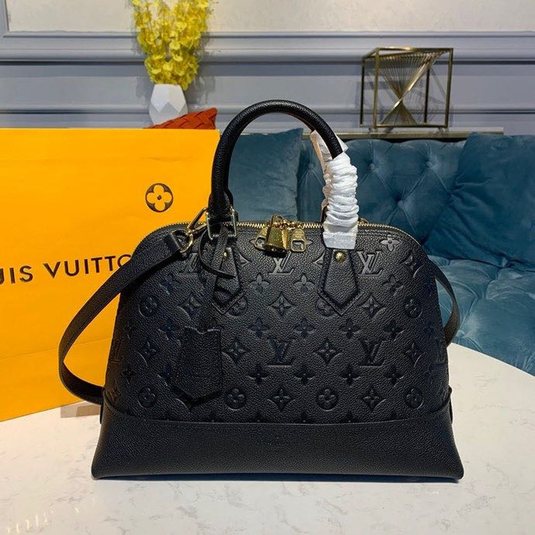 Louis Vuitton Neo Alma Bag 32cm Monogram Empreinte Canvas M44832 Black