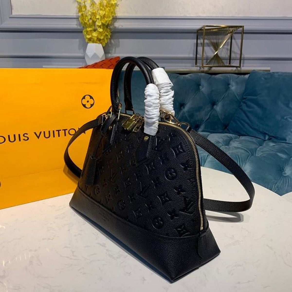 Louis Vuitton Neo Alma Bag 32cm Monogram Empreinte Canvas M44832 Black