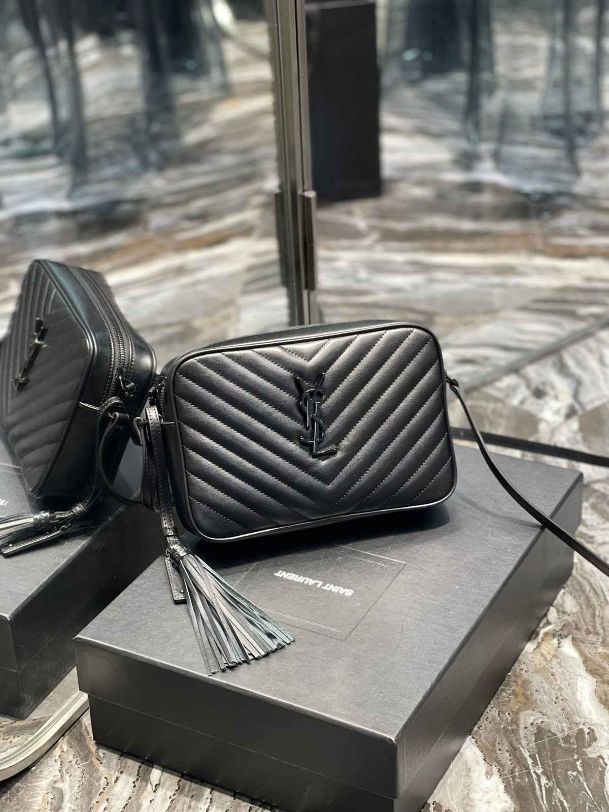 Saint Laurent Lou Camera Bag With Black Hardware 23cm