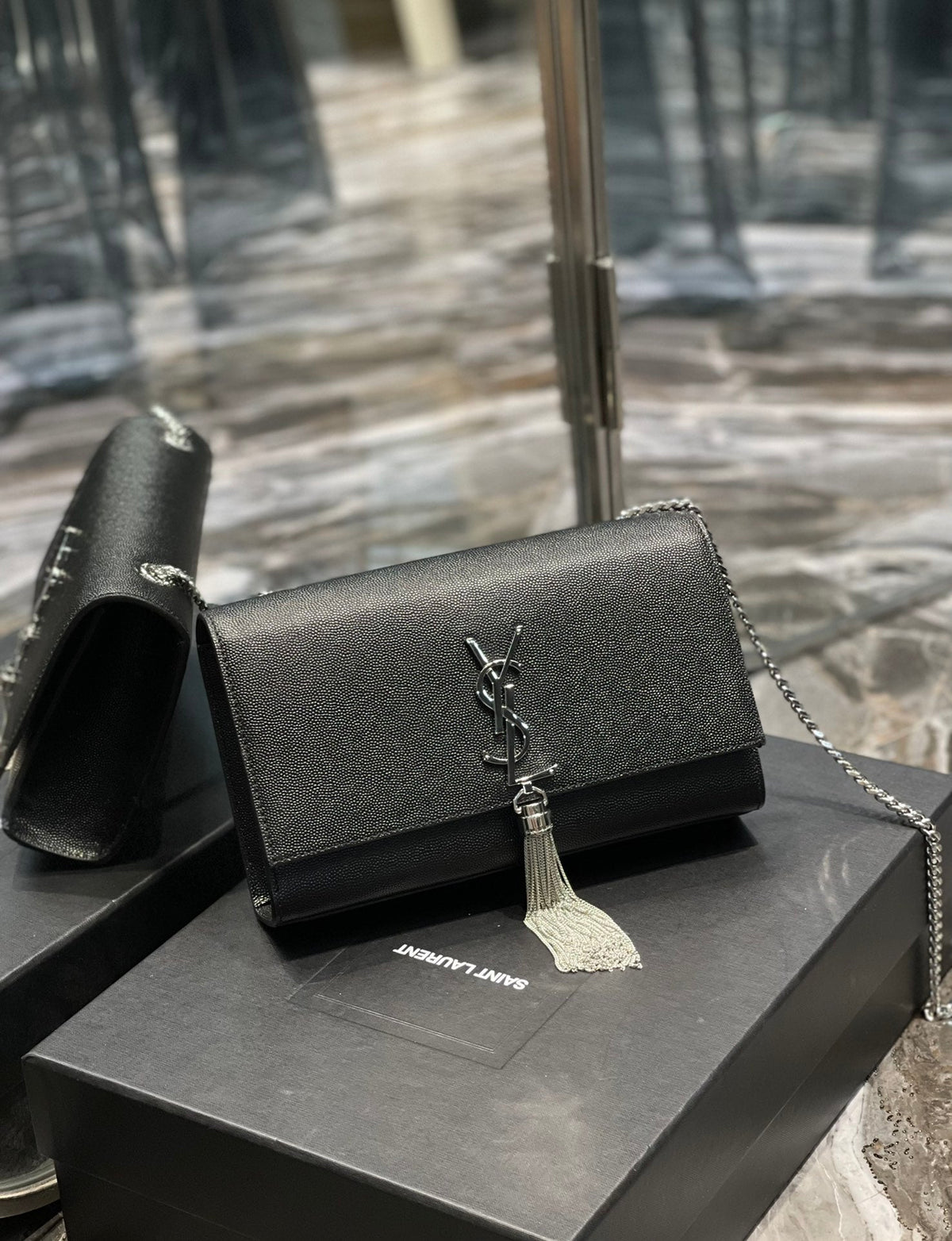 Saint Laurent Kata Medium Chain Bag With Tassel 24cm