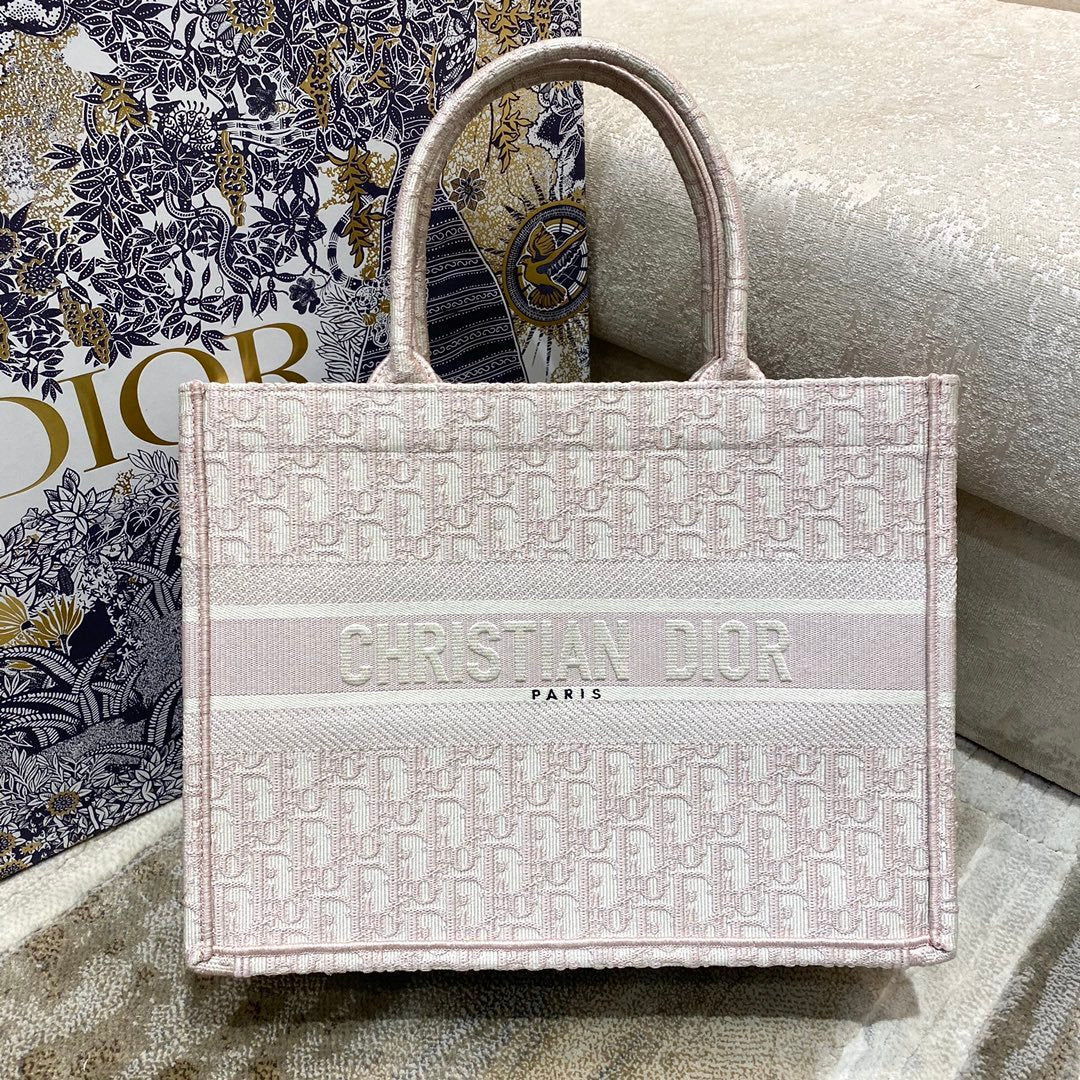 Christian Dior Medium Book Tote Bag 36cm Light Pink