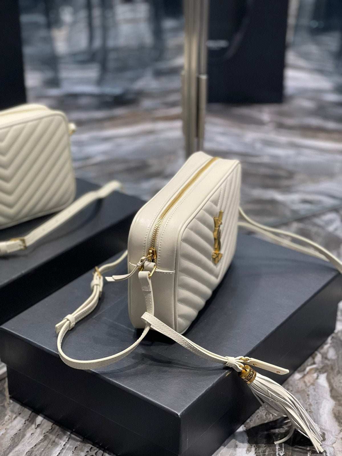 Saint Laurent Lou Camera Bag With Gold Hardware 23cm