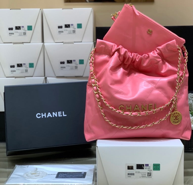 Chanel 22 Large Handbag 37cm Pink