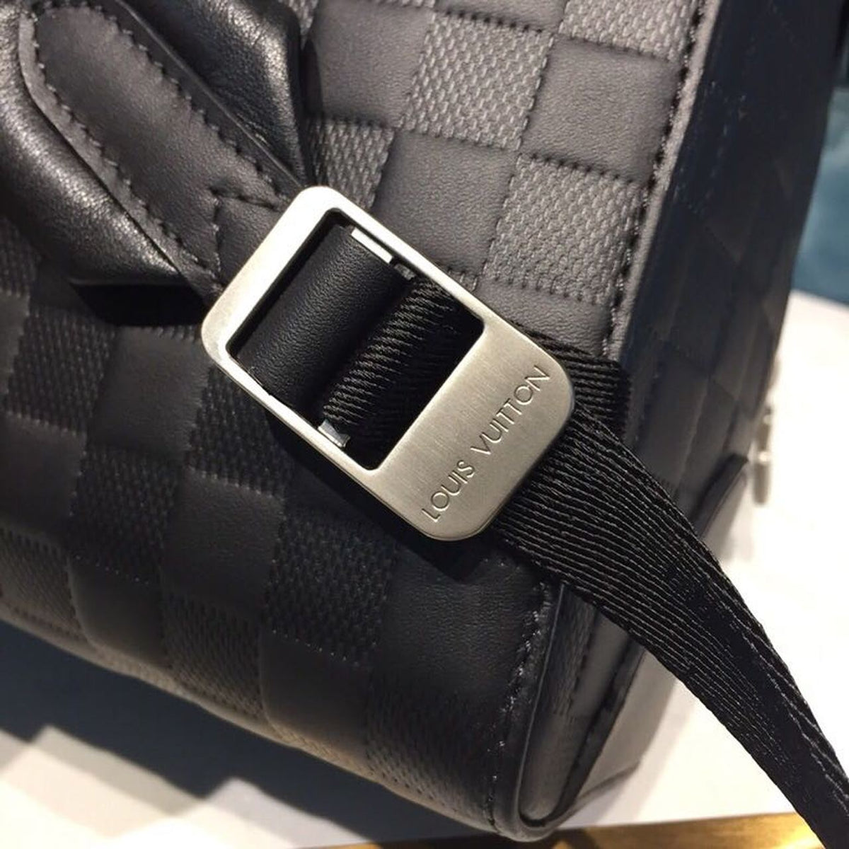 Louis Vuitton Campus Backpack 40cm Damier Infini Astral Leather Spring/Summer Collection N40091 Black