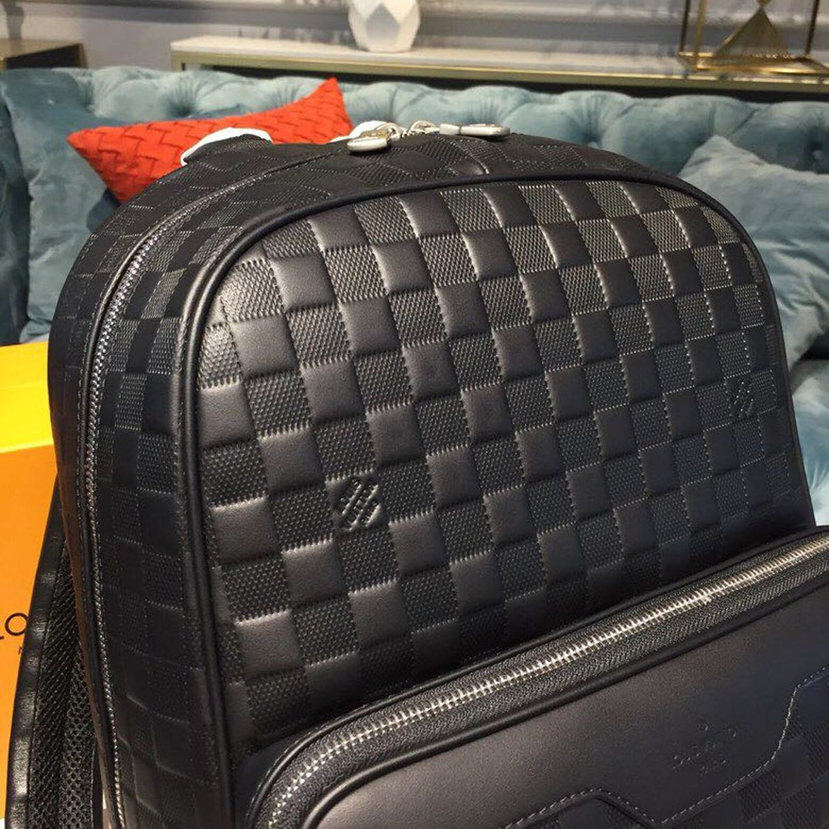 Louis Vuitton Campus Backpack 40cm Damier Infini Astral Leather Spring/Summer Collection N40091 Black