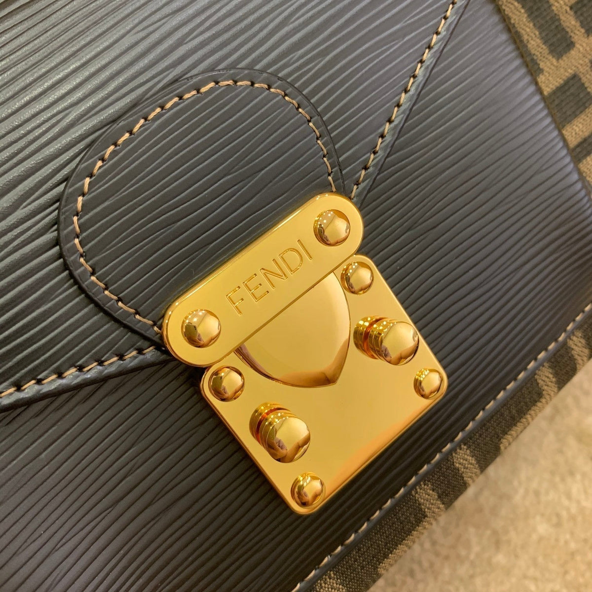 Fendi Vintage Handle Bag 26cm Brown