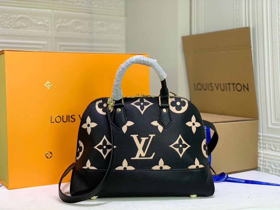 Louis Vuitton ALMA Monogram 35cm Black