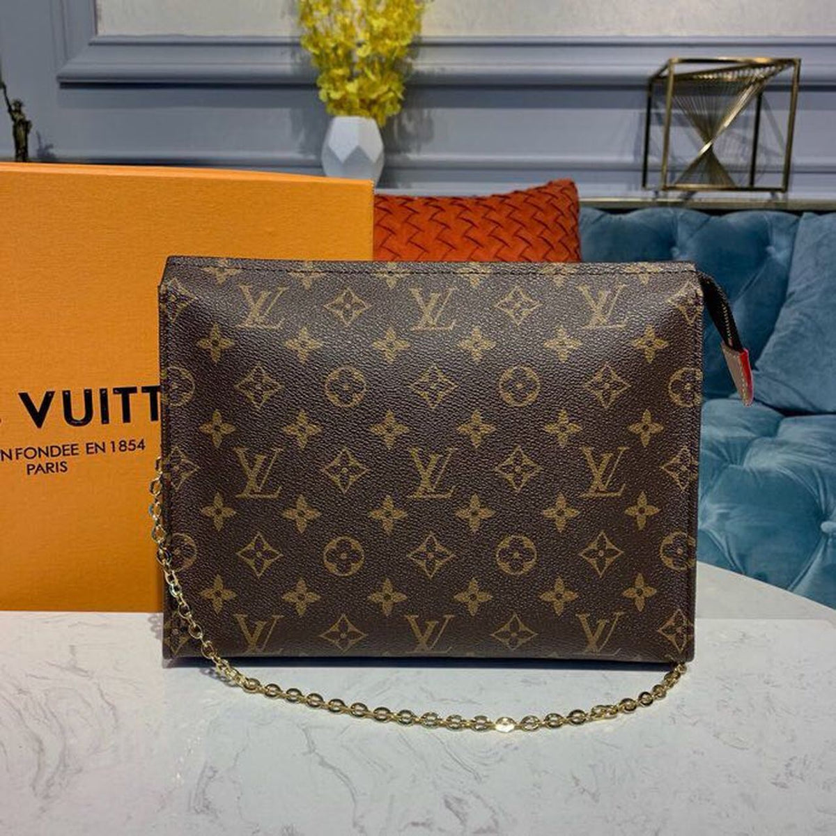 Louis Vuitton Toiletry Pouch 26cm Monogram Canvas Spring/Summer Collection M47542, Beige