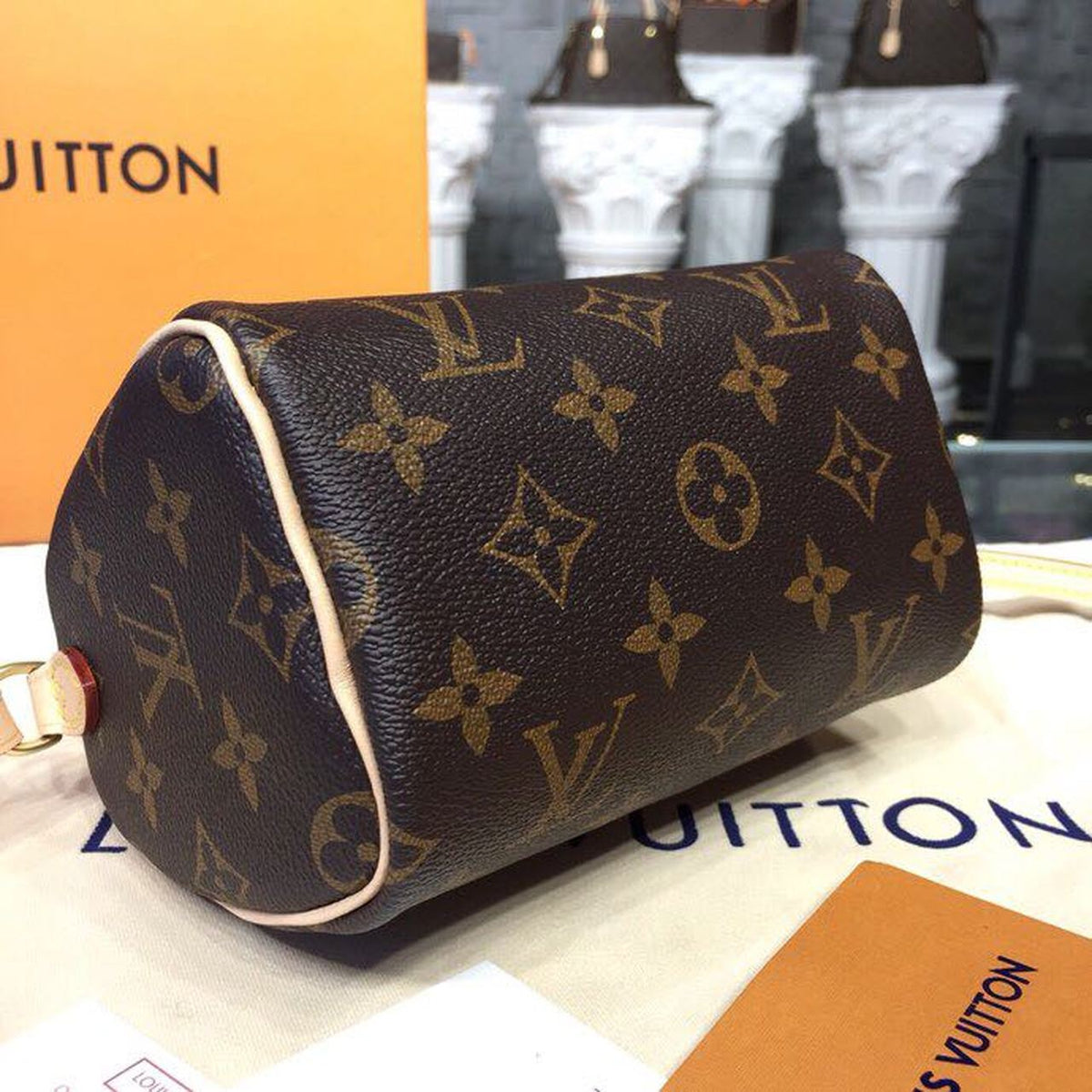 Louis Vuitton Nano Speedy Bag 16cm Monogram Canvas Spring/Summer Collection M61252, Brown