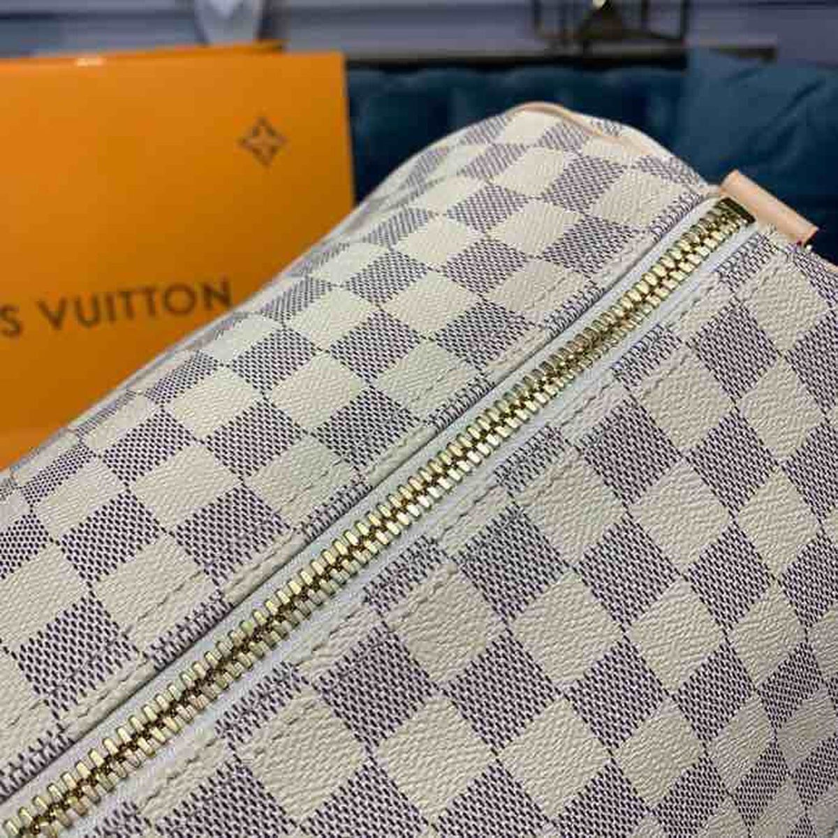 Louis Vuitton Keepall Bandoulire 55cm Damier Azur Canvas Spring/Summer Collection N41429 Azur
