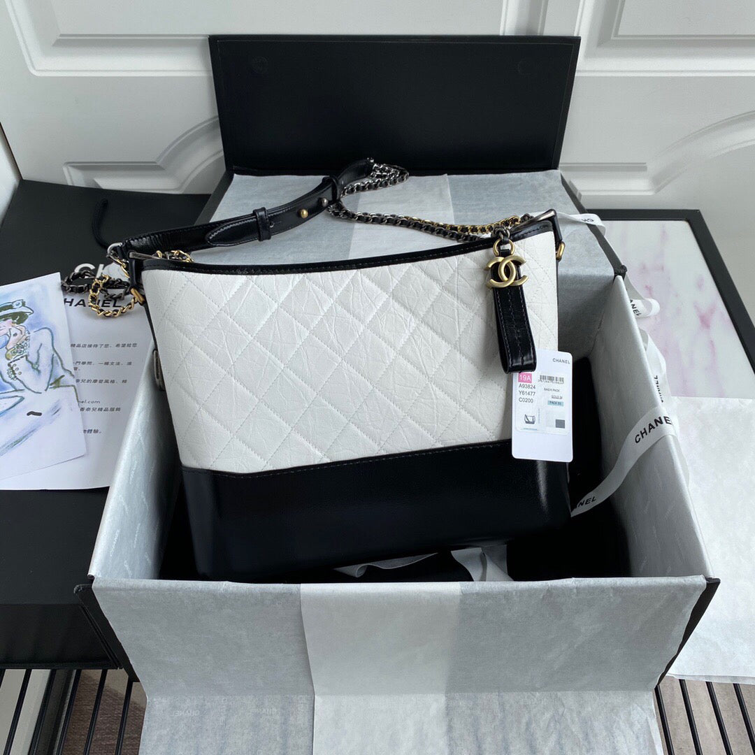 Chanel Gabrielle Hobo Bag Color 28 cm Black & White