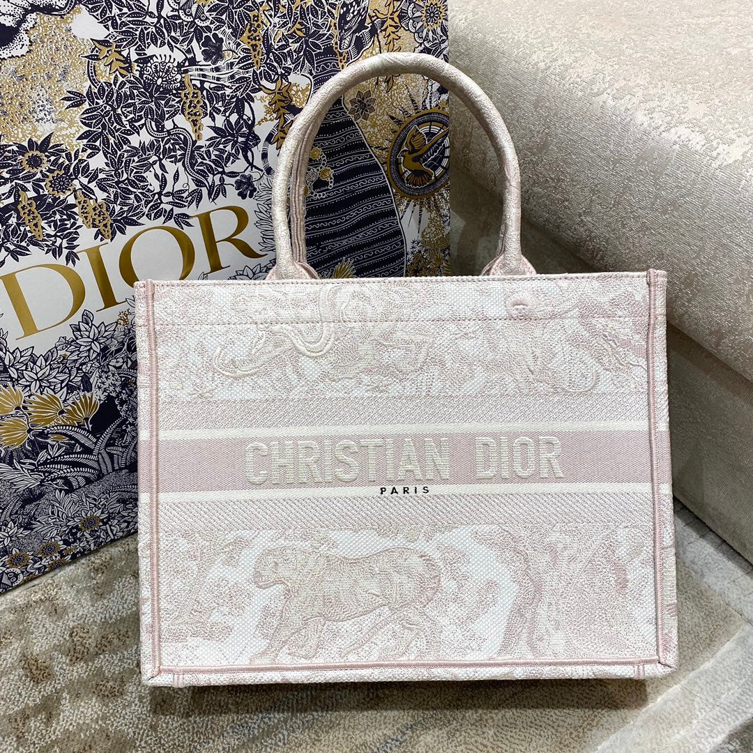 Christian Dior Medium Book Tote Bag 36cm Light Pink