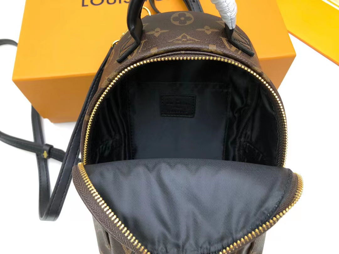 Louis Vuitton Palm Springs Mini Backpack Bag 22cm Monogram Canvas Spring/Summer Collection, Brown
