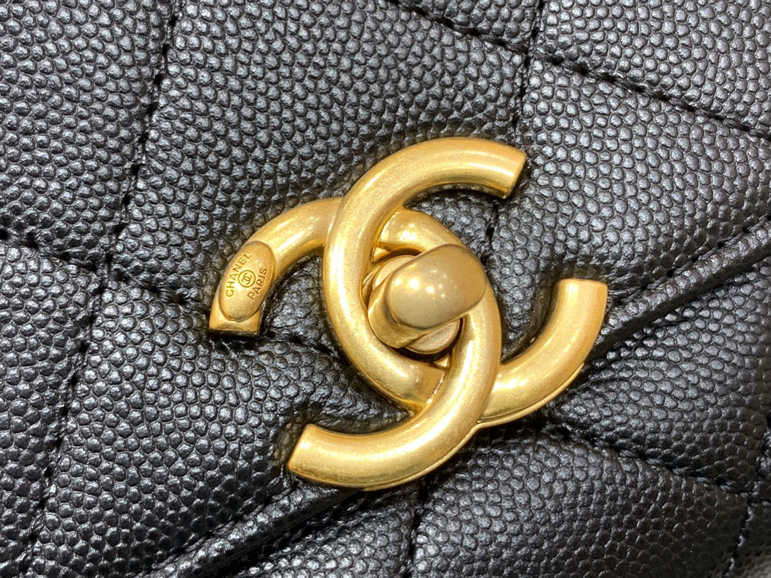 Chanel Co Co Cross Body Bag 20cm Black
