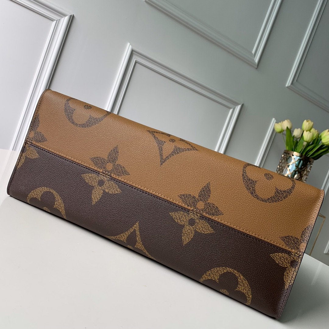 Louis Vuitton On The Go MM Tote Bag 35cm Brown