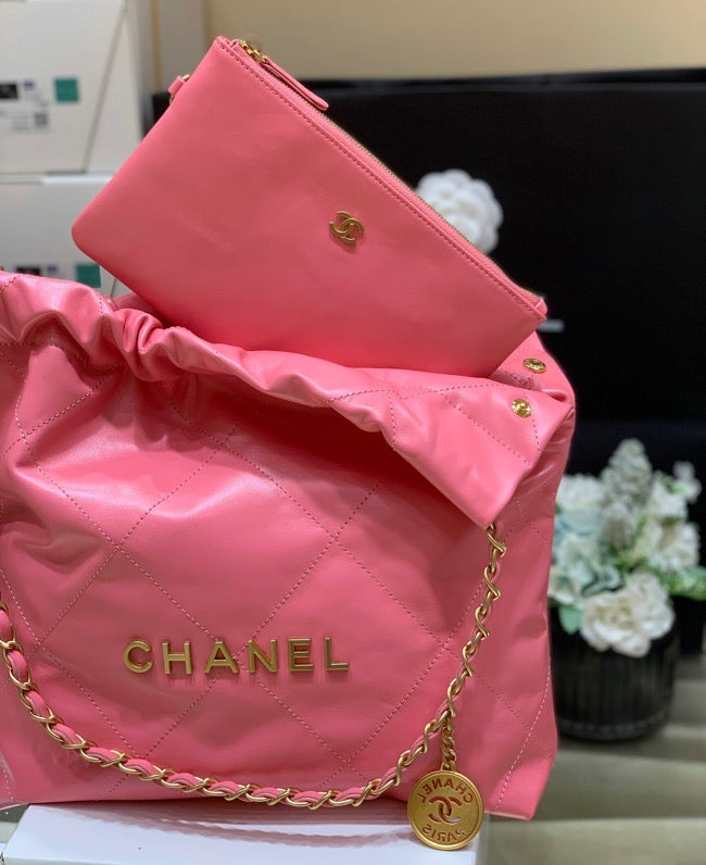 Chanel 22 Large Handbag 37cm Pink