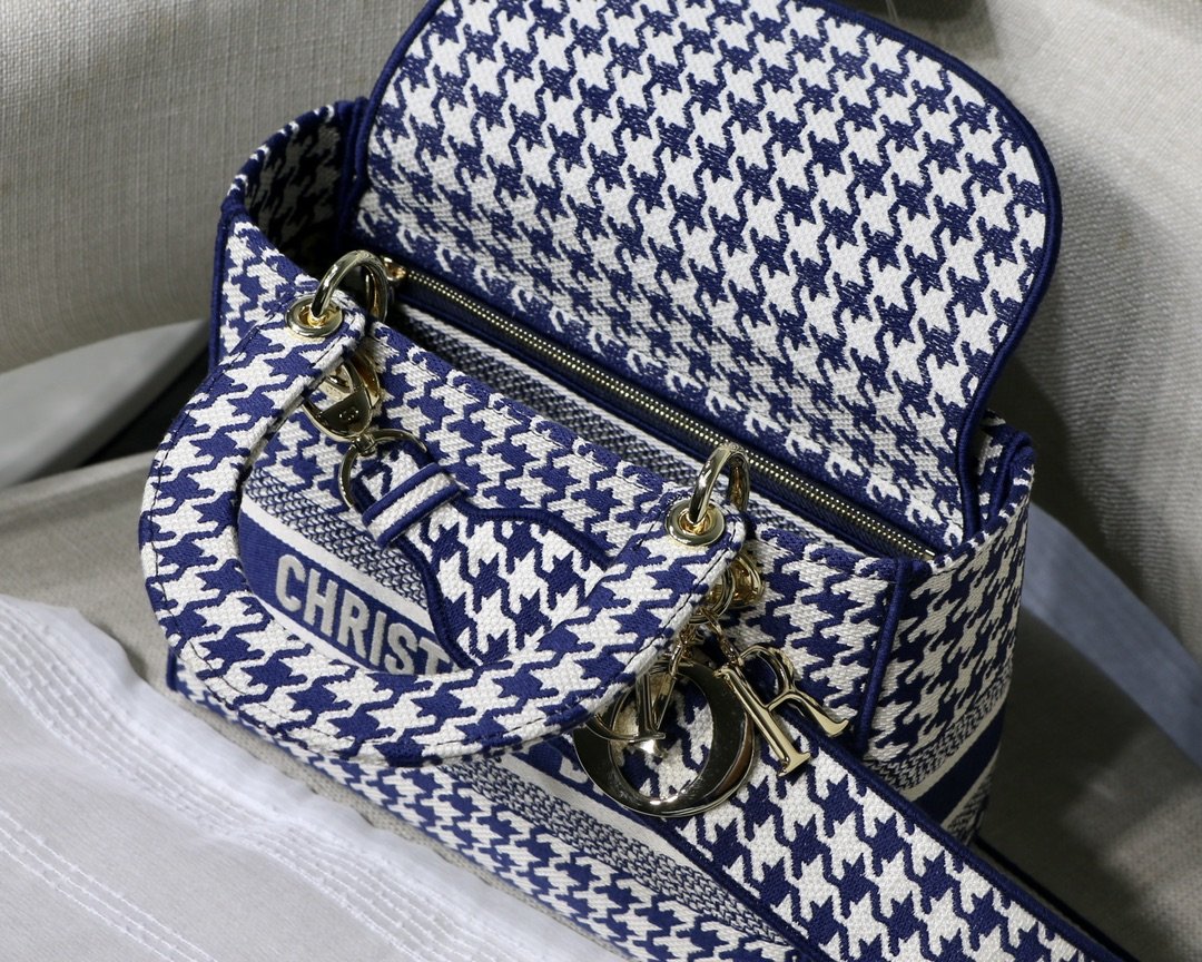 Christian Dior Medium Lady D-Lite Bag 24cm Blue