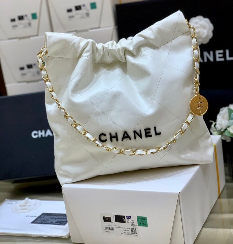 Chanel 22 Large Handbag 37cm White