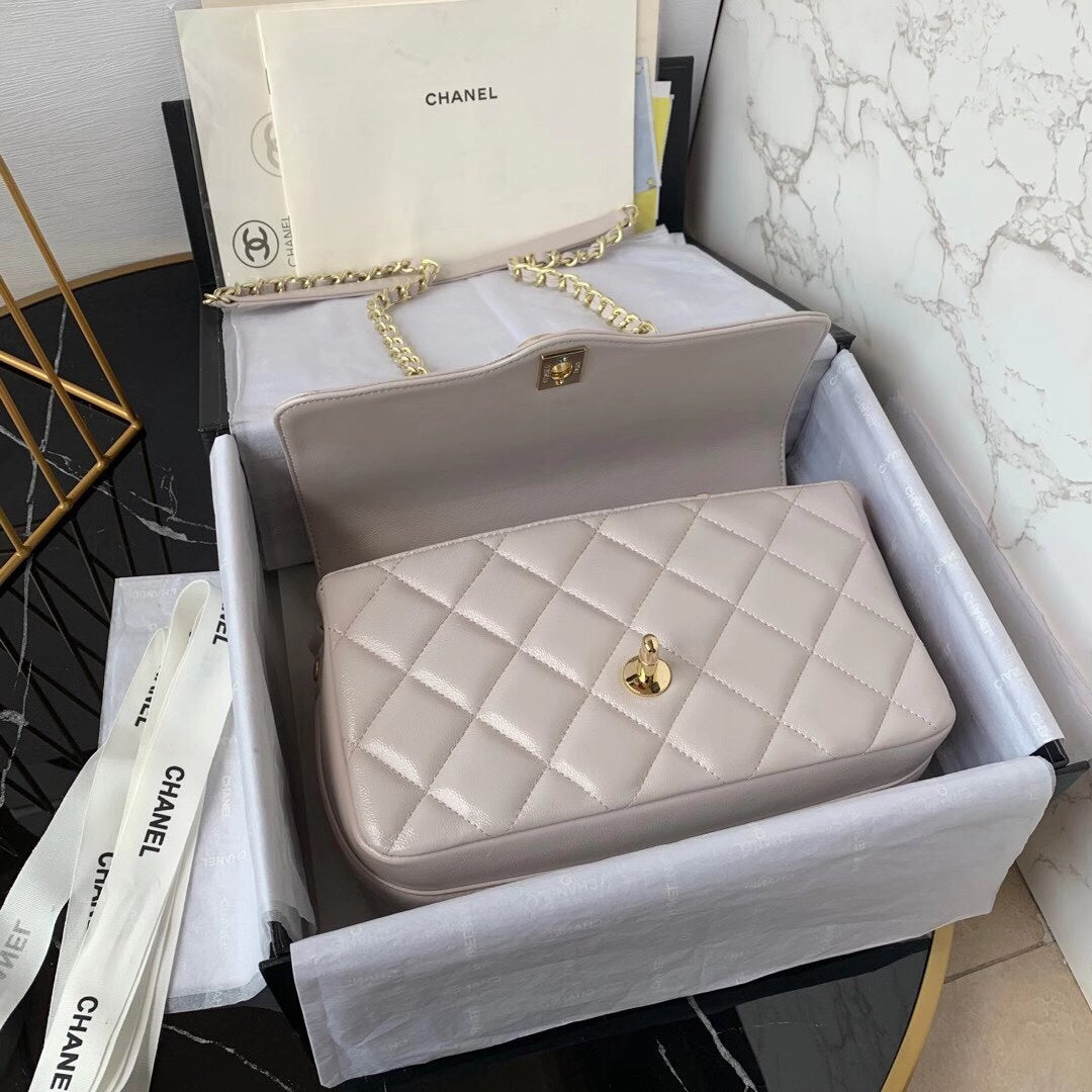 Chanel Classic Flap Bag Gold Hardware 23cm