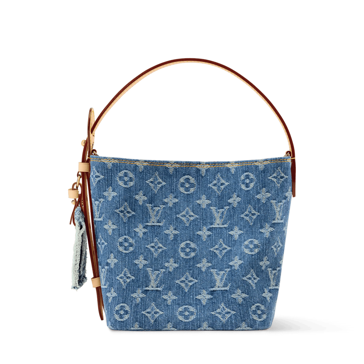 All In BB Monogram Denim Blue Denim Gold-Toned Hardware