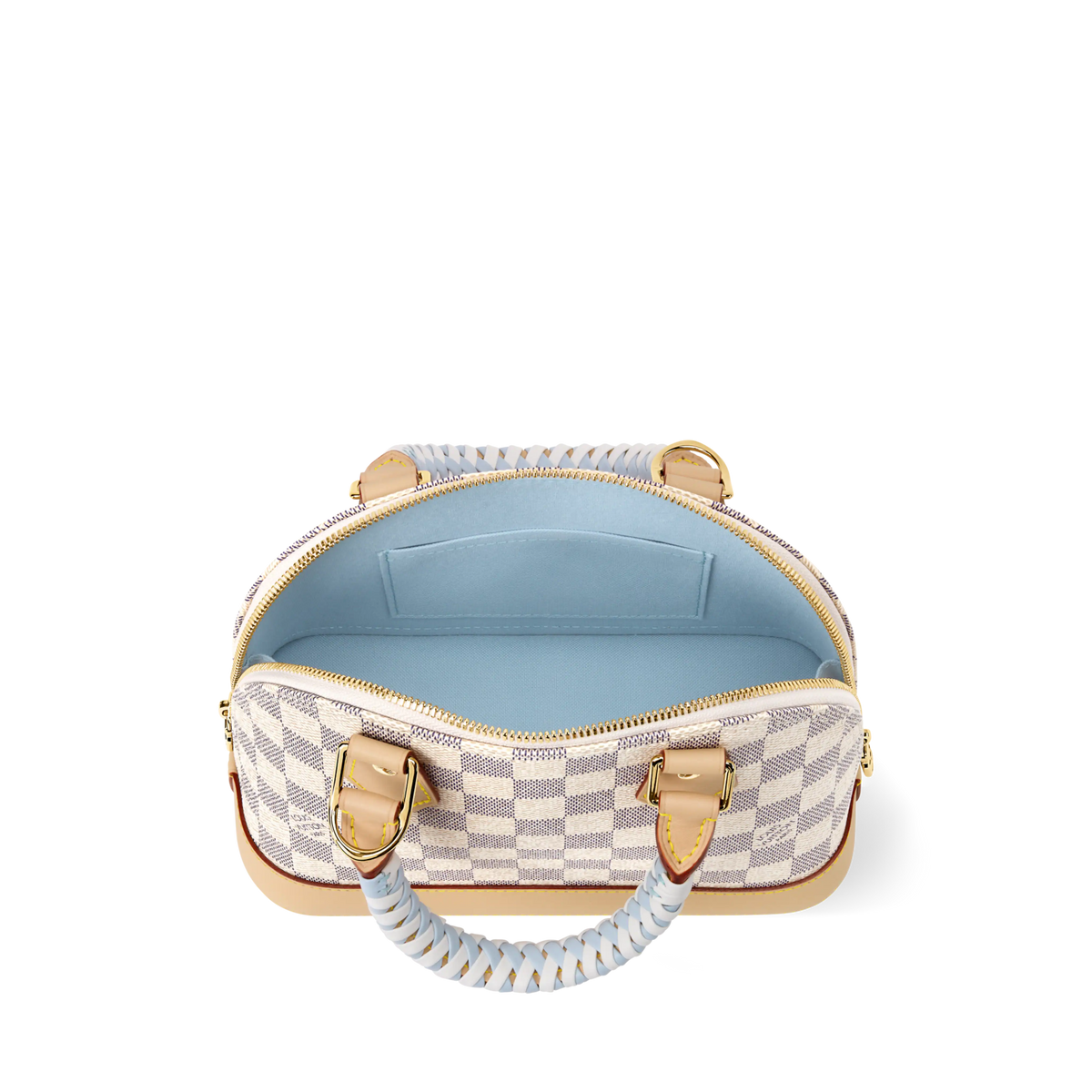 Alma BB Damier Azur Coated Canvas Bleu Olympe Gold-Toned Hardware