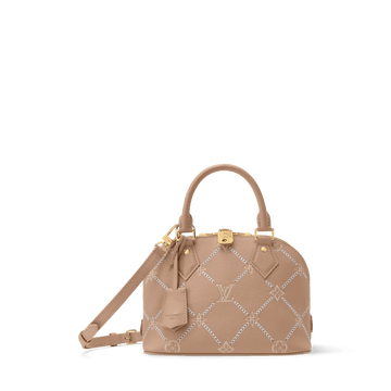 Women's Alma BB Hazelnut Couture Monogram Empreinte Leather Handbag M28458