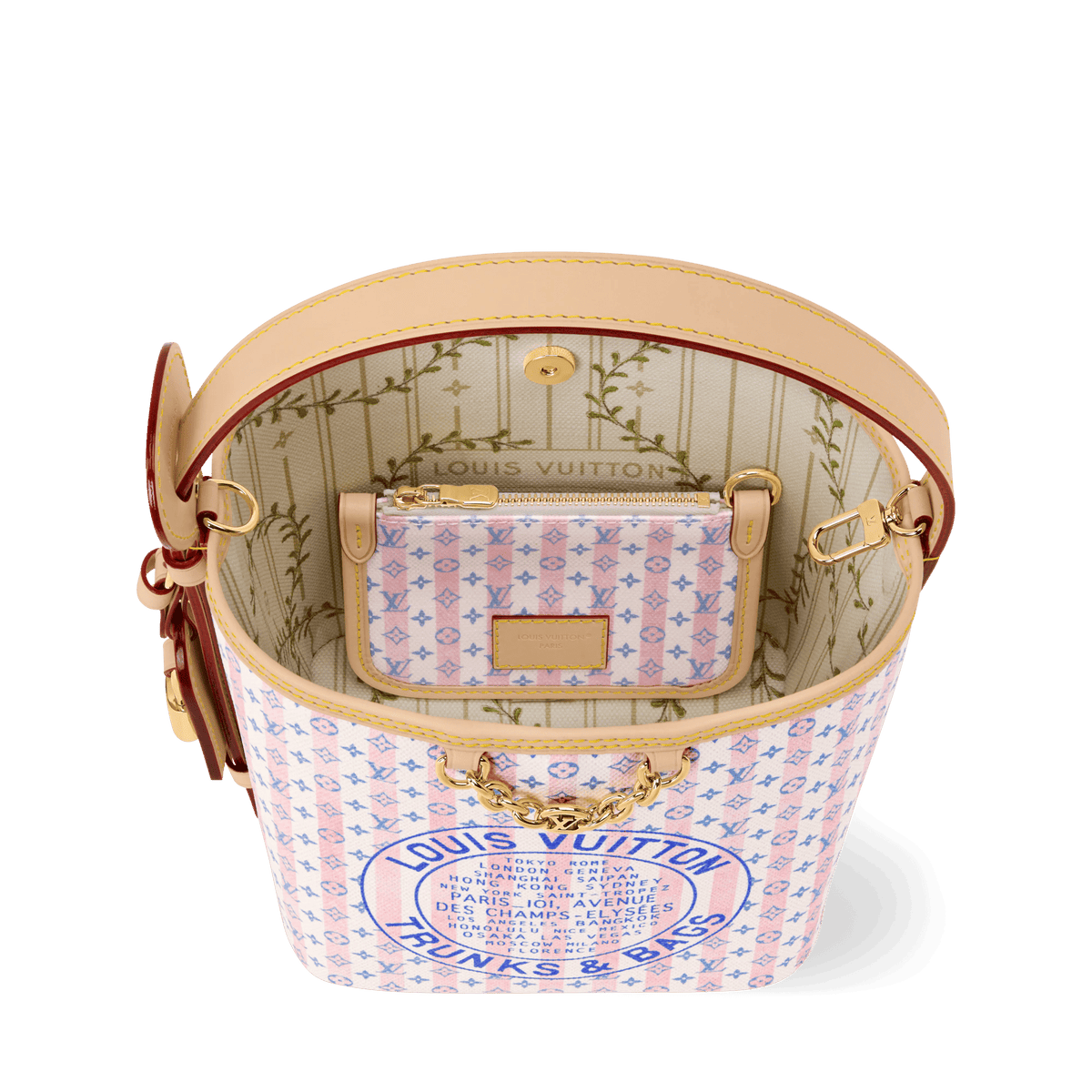 Women's All In BB Monogram Mini Blue Coated Canvas Handbag