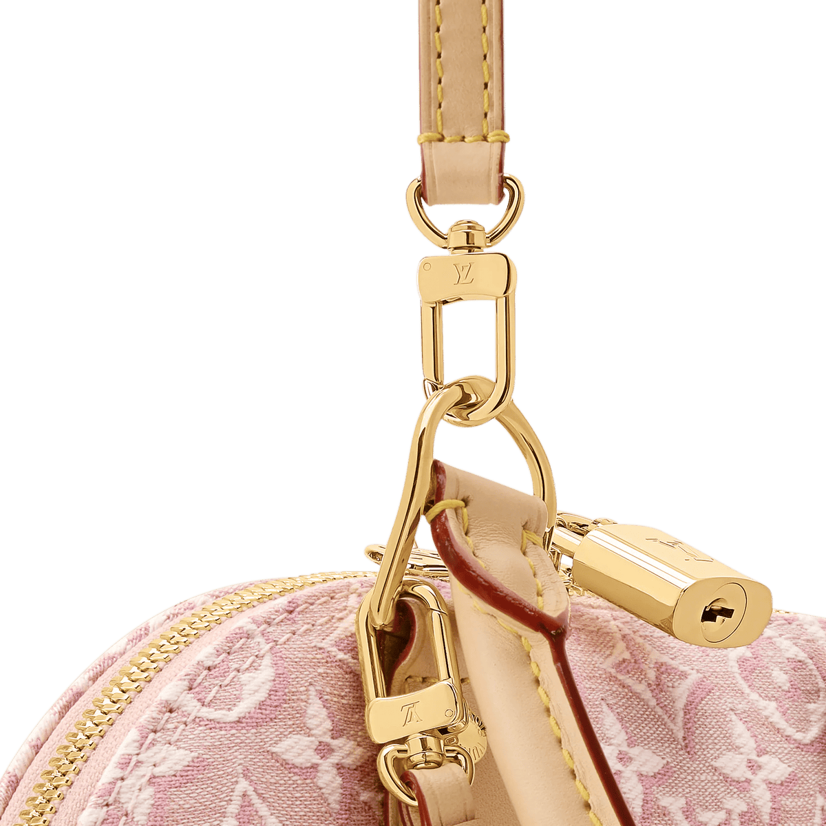 Women's Alma BB Monogram Emblème Rose Ruban Bag