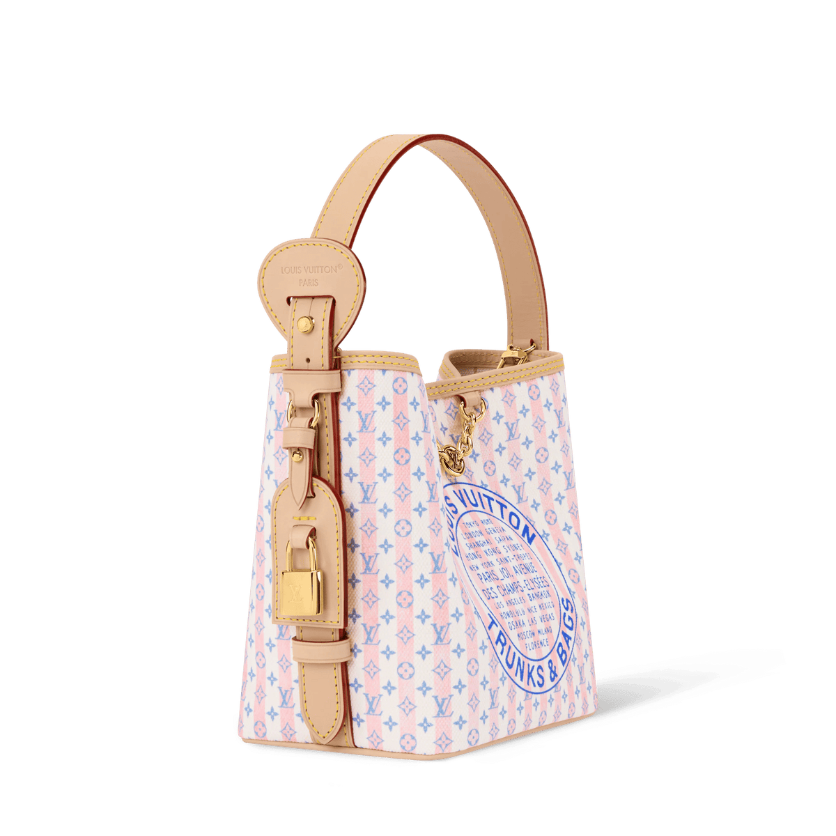 Women's All In BB Monogram Mini Blue Coated Canvas Handbag