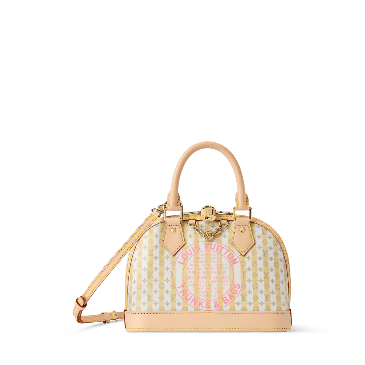 Women's Alma BB LV Stamp Banana Monogram Canvas Nano Bag