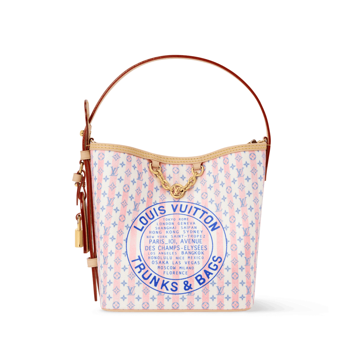 Women's All In BB Monogram Mini Blue Coated Canvas Handbag