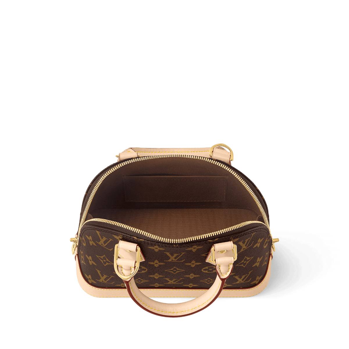 Women's Alma BB Monogram Canvas Top Handle Bag