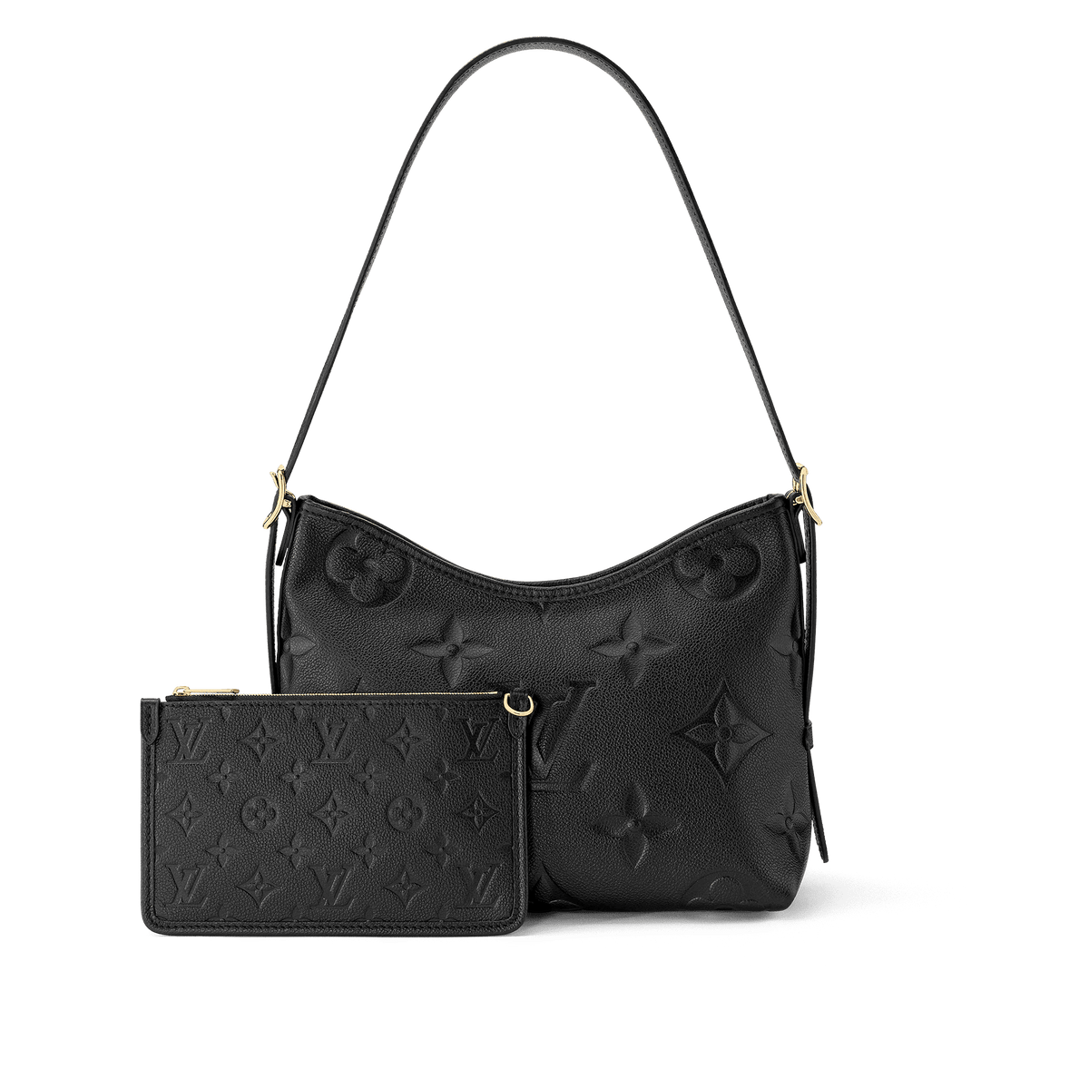 Women's CarryAll PM Black Monogram Empreinte Leather Hobo Bag M46288