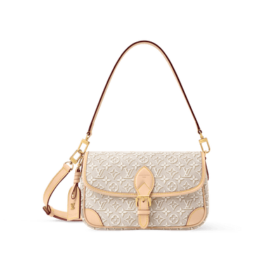 Diane PM Monogram Emblème Peuplier Jacquard Textile Gold-Toned Hardware