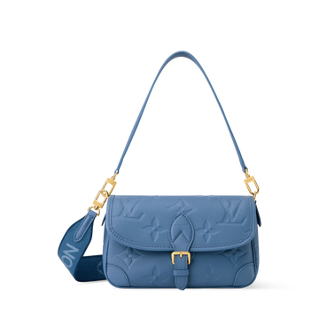 Diane Monogram Empreinte Leather Blue Jean Gold-Toned Hardware